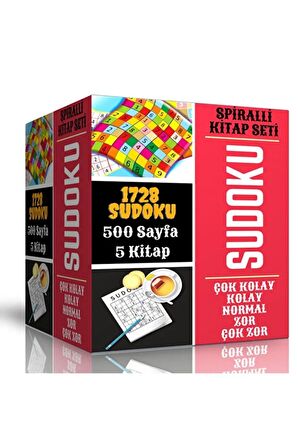 Spiralli Sudoku Kitap Seti (1728 Süper Sudoku)