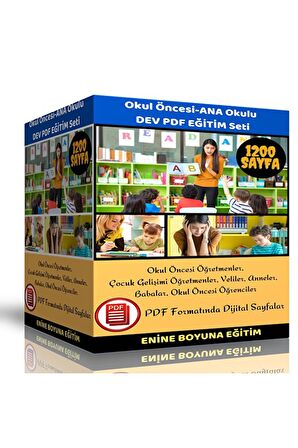 Okul Öncesi – Anaokulu Dev Pdf Eğitim Seti (1200 Sayfa)