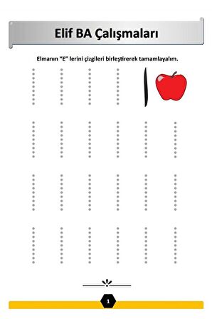 Elif-ba Çalışmaları Yaz-sil Kitabı (silinebilir Kalem Hediyeli)