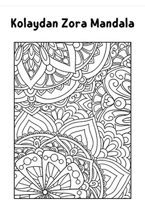 Kolaydan Zora Mandala (çiçekli Mandala)