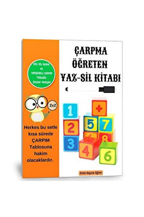 Çarpma Öğreten Yaz-sil Kitabı (çarpım Tablosu)