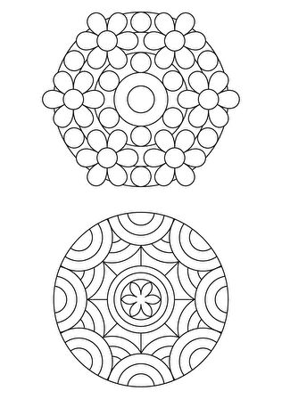 Kolaydan Zora İkili Mandala Boyama Kitabı (130 Seçilmiş Mandala)