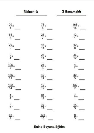 Herkes İçin Matematik Dört İşlem Alıştırmaları SÜPER KİTABI