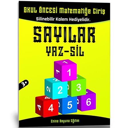Okul Öncesi Matematiğe Giriş (Sayılar) Yaz-Sil Kitabı
