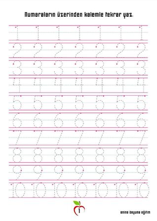 Okul Öncesi Matematiğe Giriş (Sayılar) Yaz-Sil Kitabı