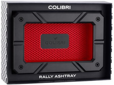 Colibri Rally Ashtray Siyah - Kırmızı Puro Küllüğü TR9940