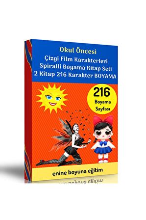 Çizgi Film Kahramanları Süper Spiralli Kitap Seti (2 Spiralli Kitap)