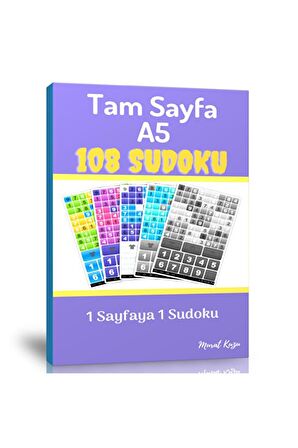 Tam Sayfa A5 108 Sudoku Kitabı (spiralli Kitap)
