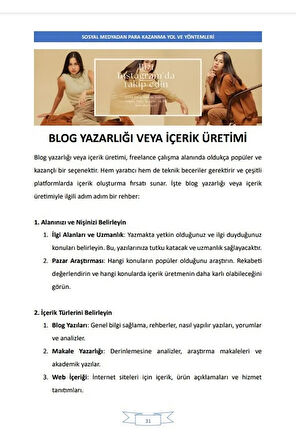 İnternet ve Sosyal Medyadan PARA KAZANMANIN Yolu (340 Sayfa-RENKLİ)