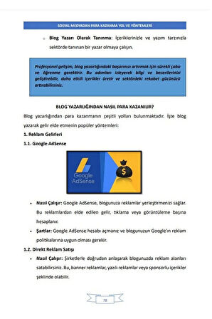 İnternet ve Sosyal Medyadan PARA KAZANMANIN Yolu (340 Sayfa-RENKLİ)