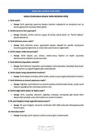 Yapay Zeka İle KPSS Tarih (Güncel Müfredat)