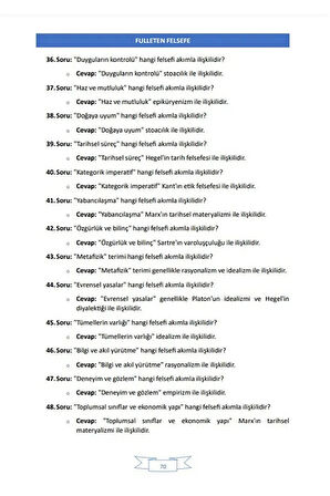 Yapay Zeka İle TYT Felsefe (Güncel Müfredat)