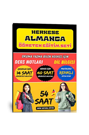 Herkese Almanca Öğreten Eğitim Seti (54 Saat Görüntülü Anlatım)