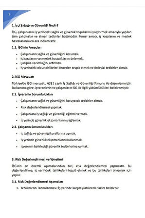 İş Sağlığı ve Güvenliği Eğitim Kitabı