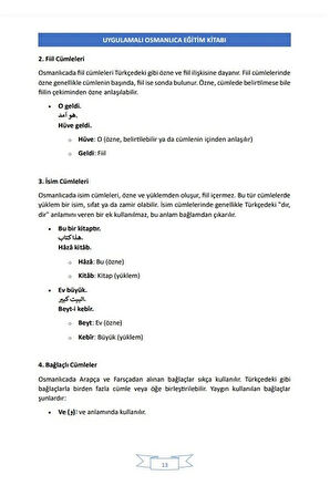 Uygulamalı Osmanlıca Eğitim Kitabı