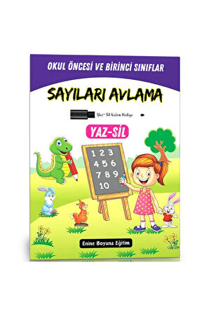 Okul Öncesi ve Birinci Sınıflar Sayıları AVLAMA Yaz-SİL Kitabı