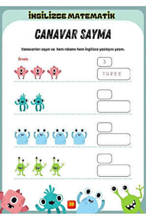 Okul Öncesi ve Birinci Sınıflar İngilizce Matematik YAZ-SİL