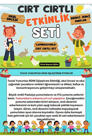 Cırt Cırtlı Etkinlik Eğitim Seti (Okul Öncesi ve 1.2. Sınıflar)