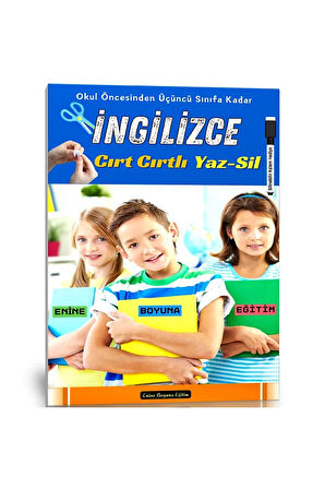 Çocuklara Cırt Cırtlı ve YAZ-SİL ile İNGİLİZCE Öğreten Kitap