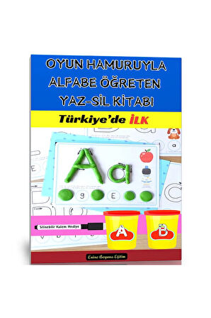 Oyun Hamuruyla Alfabe Öğreten YAZ-SİL Kitabı