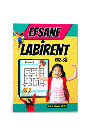 Çocuklar İçin Efsane Labirent YAZ-SİL Kitabı