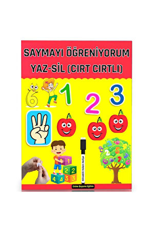 Saymayı Öğreniyorum YAZ-SİL Kitabı (Cırt Cırtlı)