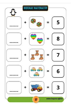 Kolay Matematik YAZ-SİL Kitabı (Okul Öncesi, Bir ve İkinci Sınıflar)