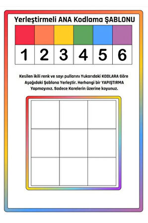 Cırt Cırtlı Çocuklar İçin Kodlamaya Giriş Seti (Renk-Sayı Kodlaması)