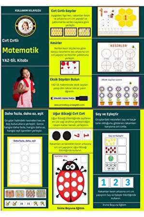 Okul Öncesi Cırt Cırtlı Matematik YAZ-SİL Seti