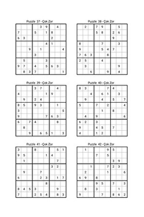 Çok Zor Sudoku Kitap Seti (1000 Sudoku – 2 Kitap)