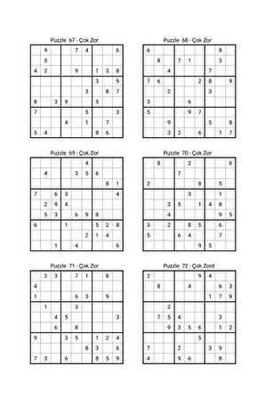 Çok Zor Sudoku Kitap Seti (1000 Sudoku – 2 Kitap)