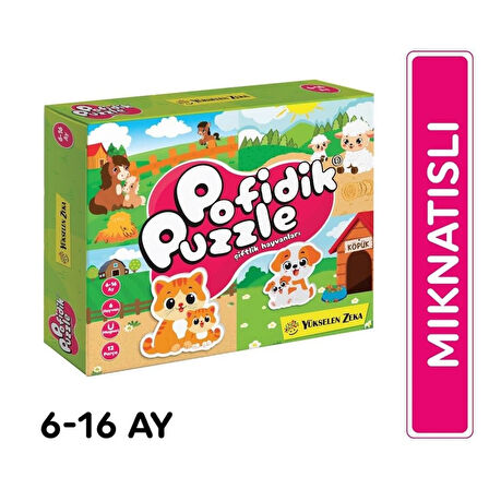 İlk Pofidik Magnet Puzzle Seti (Çiftlik ve Yabani Hayvanlar)