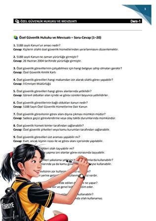 Özel Güvenlik Sınavı Soru-Cevap Kitabı (Soru Cevapla Konu Anlatımı)