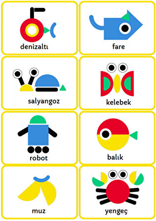 3-9 YAŞ Montessori KES-YAPIŞTIR Eğitim Seti (Laminasyonlu)