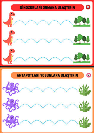 Okul Öncesi Çizgi Alıştırmaları YAZ-SİL Kitabı