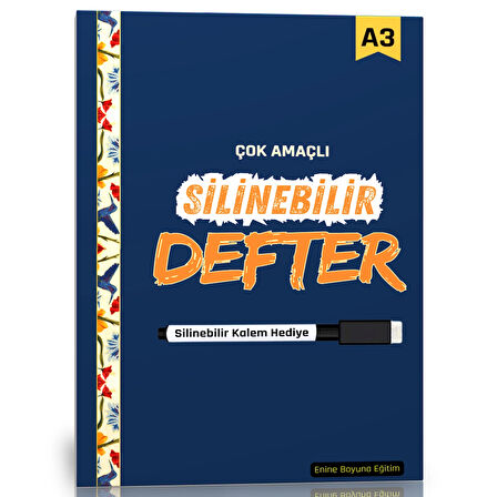 Çok Amaçlı Silinebilir Defter-A3 (Kalem Hediyeli)