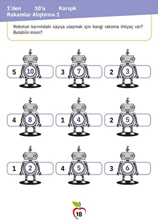 Okul Öncesi ve 1. Sınıf Matematik Etkinlik Kitabı