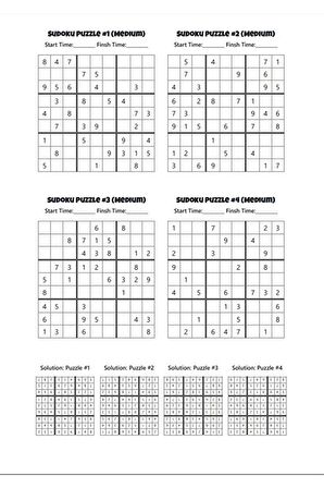 Zamanlayıcı Normal Sudoku Kitap Seti (2 Fasikül Set)