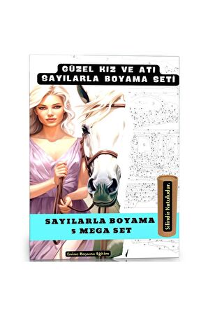 Sayılarla Boyama Tablo Seti (Güzel Kız ve Atı)