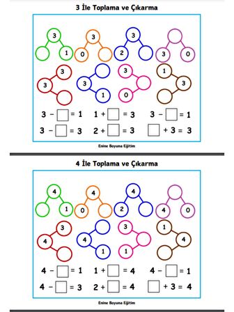 Okul Öncesi ve 1. Sınıflar İçin Matematik İşlem YAZ-SİL Kitabı