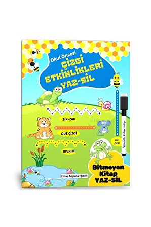 Okul Öncesi Çizgi Etkinlikleri YAZ-SİL Kitabı