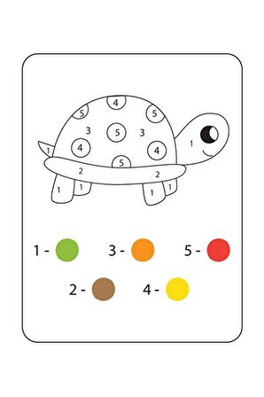 Çocuklar İçin Sayılarla Boyama Kitap Seti (2-6 Yaş)