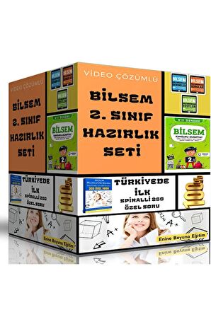 Video Çözümlü Bilsem 2. Sınıf Hazırlık Seti (5 Süper Kitap)