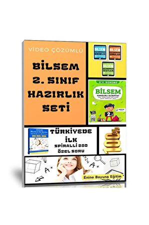 Video Çözümlü Bilsem 2. Sınıf Hazırlık Seti (5 Süper Kitap)