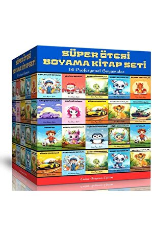 Süper Ötesi Boyama Kitap Seti (14 Profesyonel Boyama Kitabı)