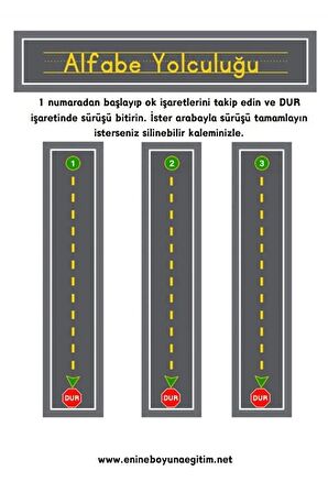 Okul Öncesi Alfabe Yolculuğum (Büyük Harfler)