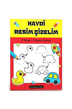 Haydi Resim Çizelim Seti (2 Kitap + 1 Resim Defteri)