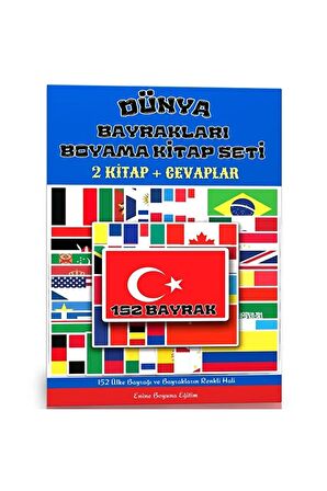 Dünya Bayrakları Boyama Kitap Seti (2 Kitap)