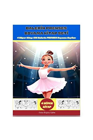 Balerin Prenses Boyama Kitap Seti (4 Kitap)
