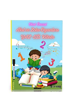 Okul Öncesi Akıl ve Zeka Oyunları YAZ-SİL Kitabı